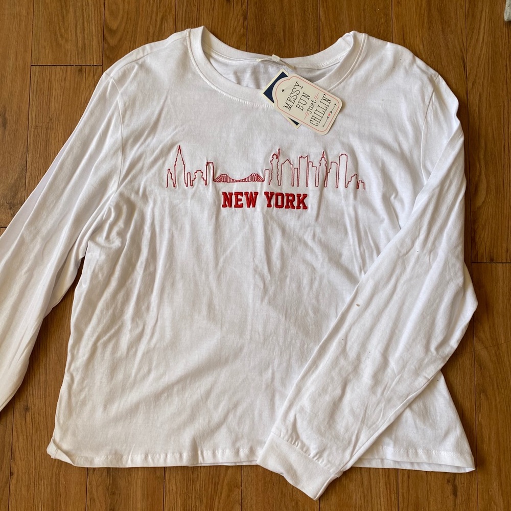 long sleeve embroidered t shirt!